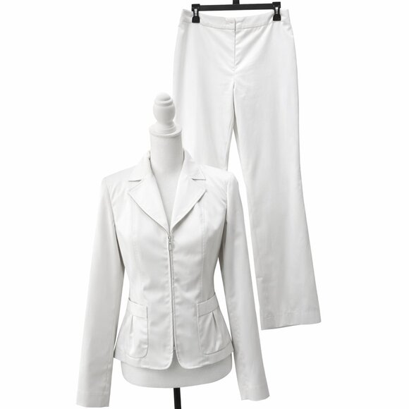 Doncaster Pants - Doncaster Designer White Pant Suit Sharp, Tailored & Timeless Size 2
